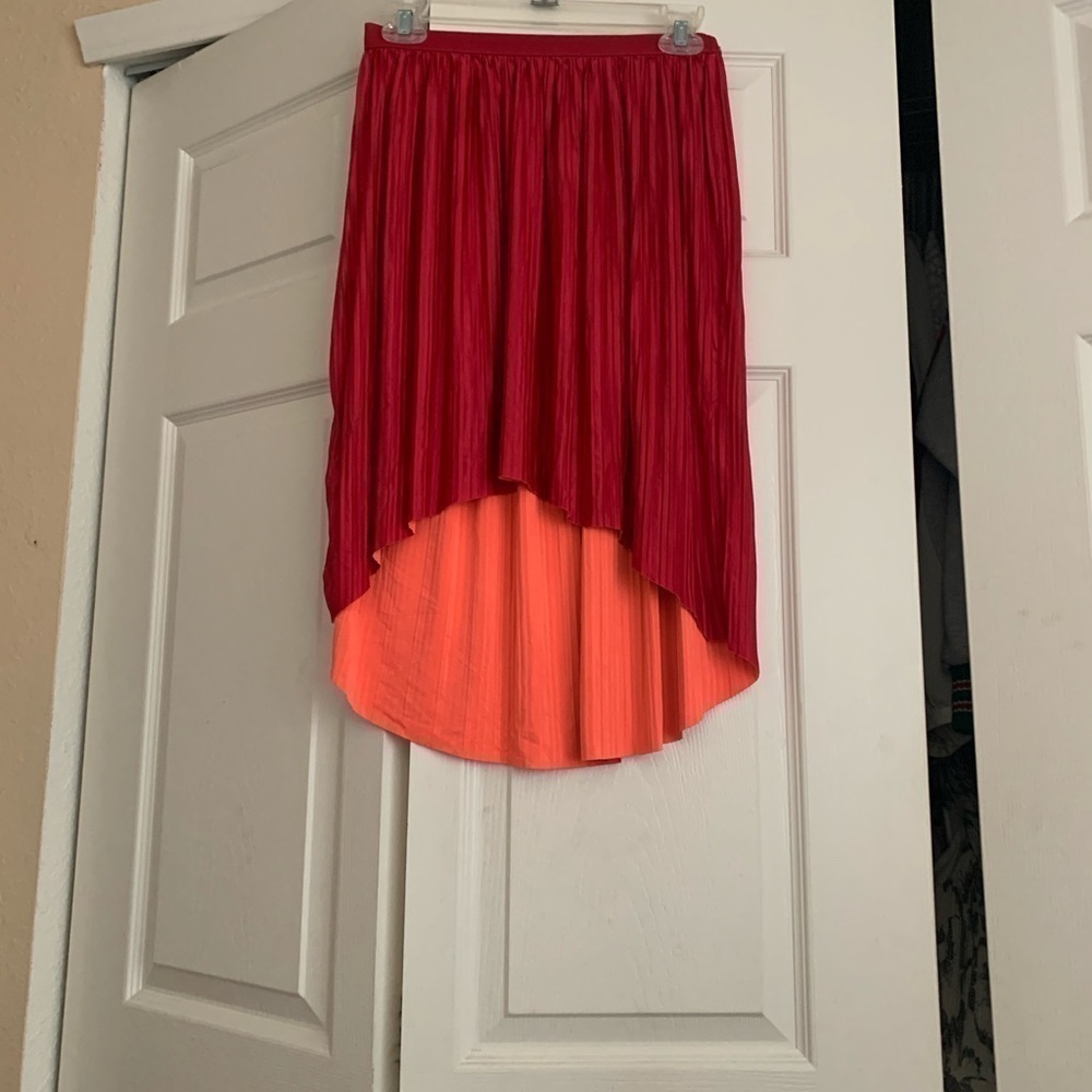 Cranberry pink high low skirt